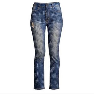 Alice and Olivia Rhinestone Studded Jeans